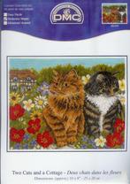 Cado sale dmc borduurpakket two cats and a cottage  laatste, Ophalen of Verzenden, Nieuw, Borduurpakket