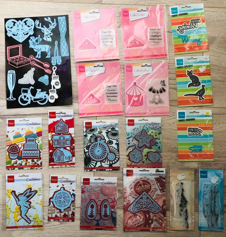 Grote partij Marianne Design Snijmallen & Stempels ZGAN, Hobby en Vrije tijd, Scrapbooking, Zo goed als nieuw, Frame of Mal, Overige merken