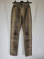 Stoere goudkleurige broek slangenprint mt 164 Geisha Jeans, Broek, Meisje, ., Ophalen of Verzenden