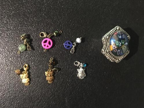 6 Bedeltjes + Doosje, Hobby en Vrije tijd, Kralen en Sieraden maken, Nieuw, Bedel, Ophalen