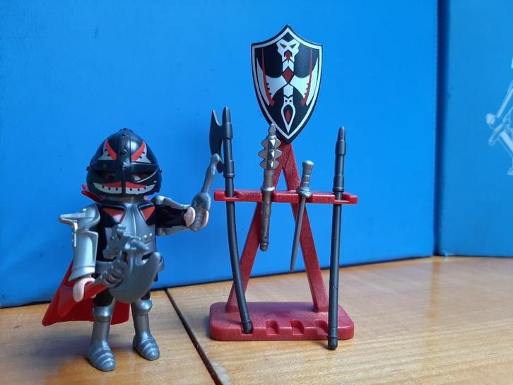 Ridders 5409 ridder schild veel wapens + wapenstandaard 100%, Kinderen en Baby's, Speelgoed | Playmobil, Zo goed als nieuw, Complete set