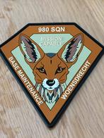 Pvc embleem 980 SQN base maintenance Woensdrecht, Verzamelen, Militaria | Algemeen, Verzenden, Luchtmacht, Nederland, Embleem of Badge