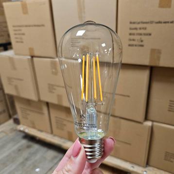 Restpartij 500x led filament E27 dimbaar rustika Edison ST64 beschikbaar voor biedingen
