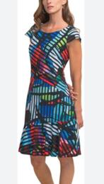 Joseph Ribkoff prachtig druk gekleurde stretch jurk mt 46, Kleding | Dames, Jurken, Nieuw, Ophalen of Verzenden, Maat 46/48 (XL) of groter