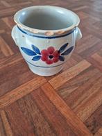 Oud Aardewerk Zoutpotje met Bloemmotief, Ophalen