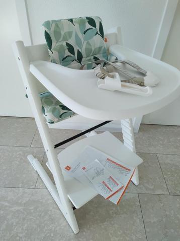 Nieuw model Stokke Tripp Trapp witte kinderstoel 6 dlg ZGAN beschikbaar voor biedingen