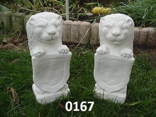 Twee Leeuwen, Tuin en Terras, Tuinbeelden, Nieuw, Dierenbeeld, Beton, Ophalen