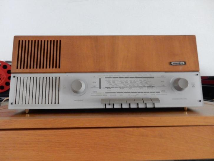 Vintage Grundig buizen radio 2147, perfect werkend + boekje, Audio, Tv en Foto, Radio's, Gebruikt, Radio, Ophalen