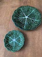 Bordallo ? Koolbladeren servies cabbage leaves plates, Ophalen of Verzenden