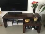 Wandtafel set, Ophalen, 100 tot 150 cm, Eikenhout, Zo goed als nieuw