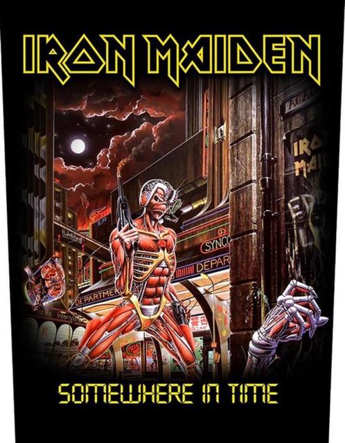 Iron Maiden somewhere in time backpatch bp839 --2011 patch, Verzamelen, Muziek, Artiesten en Beroemdheden, Nieuw, Kleding, Verzenden