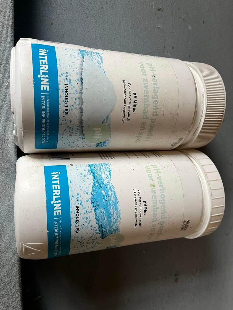 Zwembad pH Plus & pH Minus Poeder - Halfvolle Bussen, Ophalen of Verzenden, Gebruikt, Reinigingsmiddel