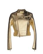 DSQUARED2 Gouden Leren Biker Jacket - Maat 38, Maat 38/40 (M), Overige kleuren, Ophalen of Verzenden, Zo goed als nieuw
