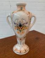 Vaas zeldzame art nouveau plateel amphora polychroom vaasje, Antiek en Kunst, Ophalen of Verzenden