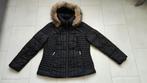 Zwarte Winterjas met Bontkraag maat 46 MS Mode, Zwart, Maat 46/48 (XL) of groter, Ophalen of Verzenden, Zo goed als nieuw