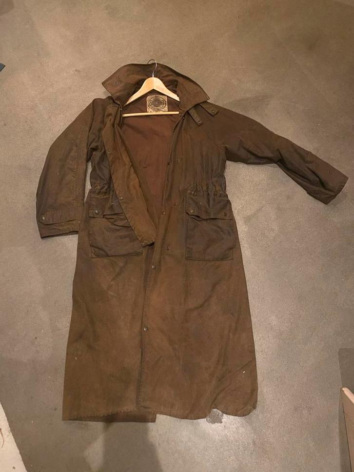 Lange Bruine Waxjas Drizabone, Dieren en Toebehoren, Paardrijkleding, Gebruikt, Bovenkleding, Overige soorten, Ophalen of Verzenden