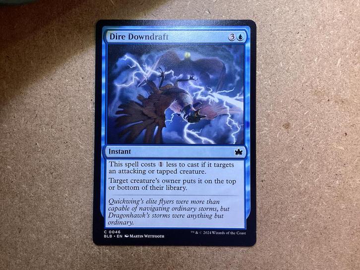 1x Dire Downdraft [0046] (Near Mint), Hobby en Vrije tijd, Verzamelkaartspellen | Magic the Gathering, Zo goed als nieuw, Losse kaart