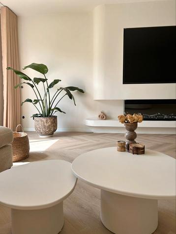 Set organische salontafels wit, zwart of beige beschikbaar voor biedingen