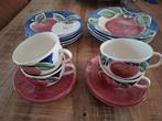 16-delig servies met appelmotief, Ophalen of Verzenden, Gebruikt, Overige stijlen, Compleet servies