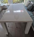 Tafel wit hoogglans, Huis en Inrichting, Tafels | Eettafels, Ophalen, Gebruikt, 50 tot 100 cm, 150 tot 200 cm