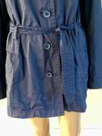 H505 maat 42=L regenjas trenchcoat jas tussenjas blauw, Kleding | Dames, Jassen | Winter, Blauw, Maat 42/44 (L), Ophalen of Verzenden