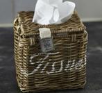 Riviera maison tissue rattan houder, Huis en Inrichting, Woonaccessoires | Schalen en Manden, Ophalen of Verzenden, Rond, Riet