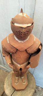 Mooie brocante metalen Ridder, roestig Harnas, Antiek en Kunst, Curiosa en Brocante, Ophalen of Verzenden