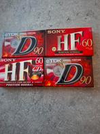 Cassettebandjes TDK & Sony - 4 stuks, Cd's en Dvd's, Cassettebandjes, 2 t/m 25 bandjes, Ophalen of Verzenden, Origineel, Pop