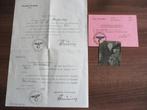 3e Rijk - 2x Ausweis + foto Duitse ambassade Parijs, Verzamelen, Verzenden, Duitsland, Foto of Poster