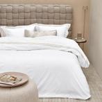 Riviera Maison dekbedovertrek SALUTE ZAND nu -50% korting, Eenpersoons, Verzenden, Wit, Dekbedovertrek