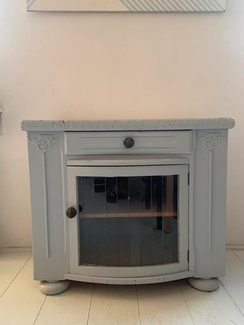 Brocante etalage kast, Huis en Inrichting, Kasten | Dressoirs, Zo goed als nieuw, 50 tot 100 cm, 25 tot 50 cm, Met lade(s), Met deur(en)