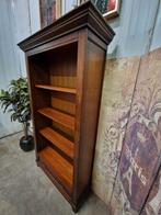 Klassieke Engelse boekenkast afm. 100x28cm en 199cm hoog., Ophalen, Zo goed als nieuw, 25 tot 50 cm