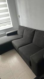 Bank zwart, leren stoel gratis op te halen, Ophalen of Verzenden, Zo goed als nieuw