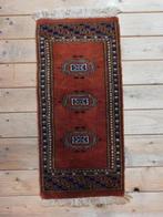 TLS36 Perzisch tapijtje lopertje warm bruin blauw 70/32, Ophalen of Verzenden