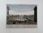 Handgekleurde antieke litho/ets paleis vd koning van zweden, Ophalen of Verzenden