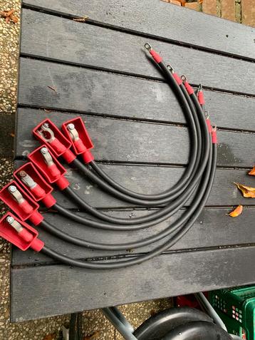 6 x accukabel lengte 65 cm. beschikbaar voor biedingen