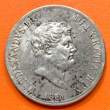 Napoli Sicilië 120 Grana 1855 Fernandus II zilver  beschikbaar voor biedingen