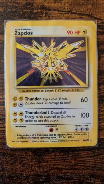 Zapdos 16/102  beschikbaar voor biedingen