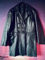 Lange echt leren jas zakken maat 38/40 nu voor 89,99€, Maat 38/40 (M), Zwart, Ophalen of Verzenden, Vintage