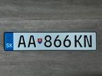 Kentekenplaat Slowakije, nieuw type!, Ophalen of Verzenden