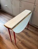 Vintage Formica Klaptafel - 50s/60s, Huis en Inrichting, Tafels | Eettafels, Ophalen, Kunststof, Gebruikt, Rond