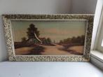 Schilderij, oud Drents heidelandschap antiek met lijst, Antiek en Kunst, Kunst | Schilderijen | Klassiek, Ophalen of Verzenden