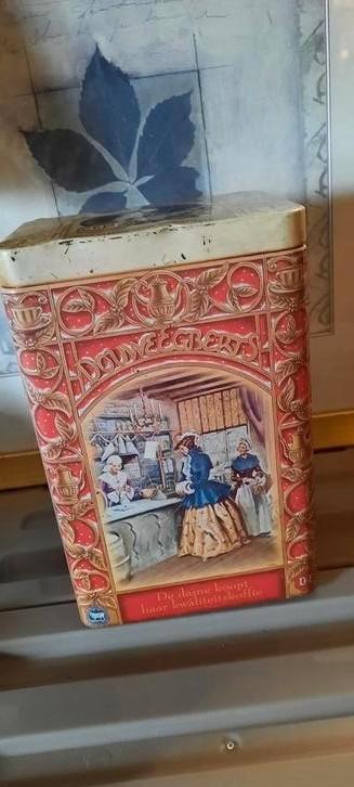Oude brocante Douwe Egberts koffieblik., Verzamelen, Blikken, Zo goed als nieuw, Koffie, Douwe Egberts, Ophalen of Verzenden