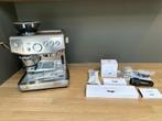 Sage Barista Express Impress Stainless Steel, Garantie, Stoompijpje, Espresso apparaat, Koffiebonen, Zo goed als nieuw