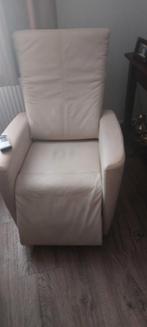 Crème leren sta-op-stoel, Ophalen, 50 tot 75 cm