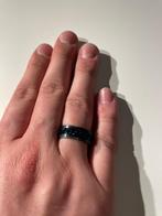 NIEUW! Zwarte Ring RVS, Zwart, Nieuw, 17 tot 18, Dame of Heer