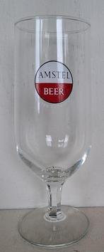 Amstel Bierglas op voet Beer met logo 1, Ophalen of Verzenden, Gebruikt, Glas of Glazen, Amstel