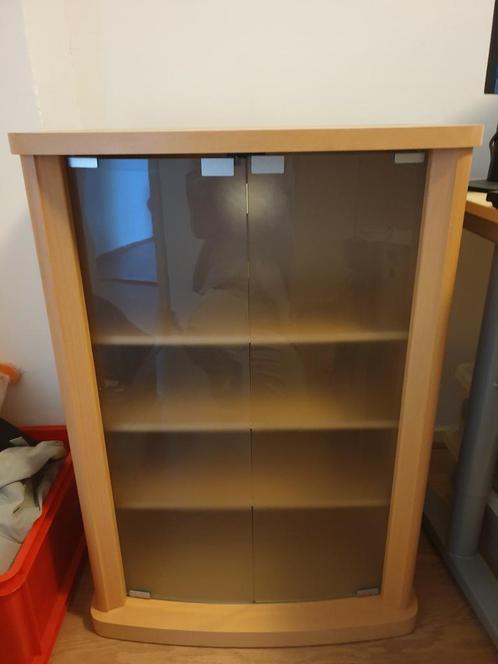 Tv meubel mat glazen deurtjes, Huis en Inrichting, Kasten | Televisiemeubels, Gebruikt, Minder dan 100 cm, 50 tot 100 cm, 25 tot 50 cm
