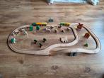 Houten treinrails met toebehoren, Ophalen of Verzenden, Zo goed als nieuw
