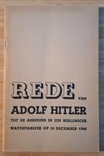 Rede Adolf Hitler 1940, Ophalen of Verzenden, Overige soorten, Duitsland, Boek of Tijdschrift